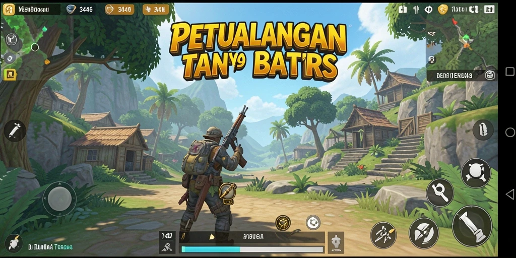 Screenshot menunjukkan aksi mendebarkan dalam petualangan Open World.