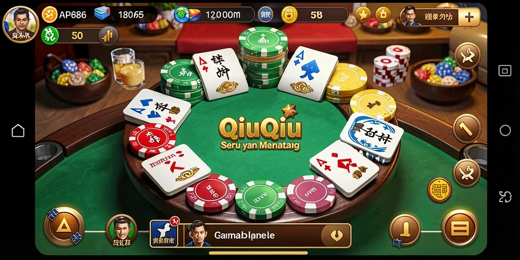Tampilan gameplay QiuQiu yang seru dan menantang di AP686.