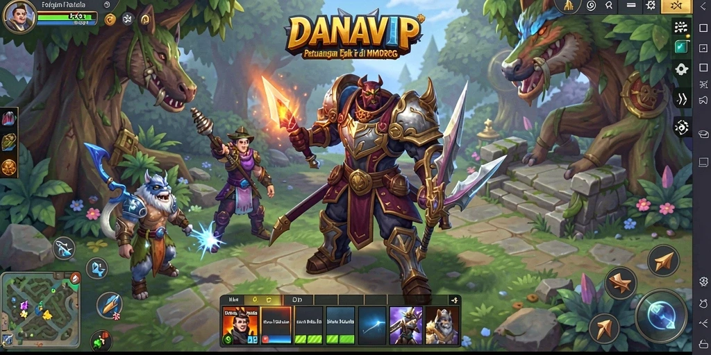 Tampilan gameplay <strong>DANAVIP</strong> yang menakjubkan dalam dunia MMORPG.