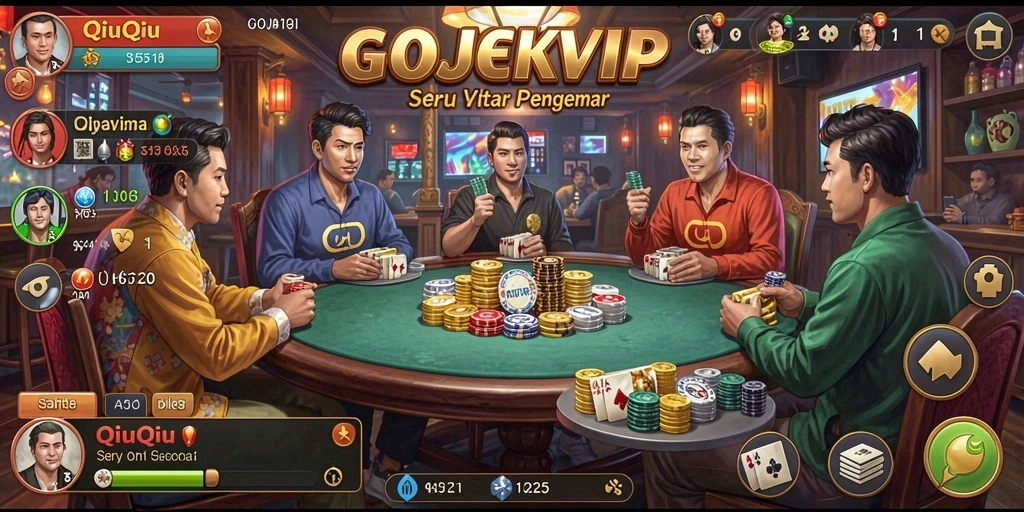 Tampilan gameplay QiuQiu yang seru dalam GOJEKVIP.