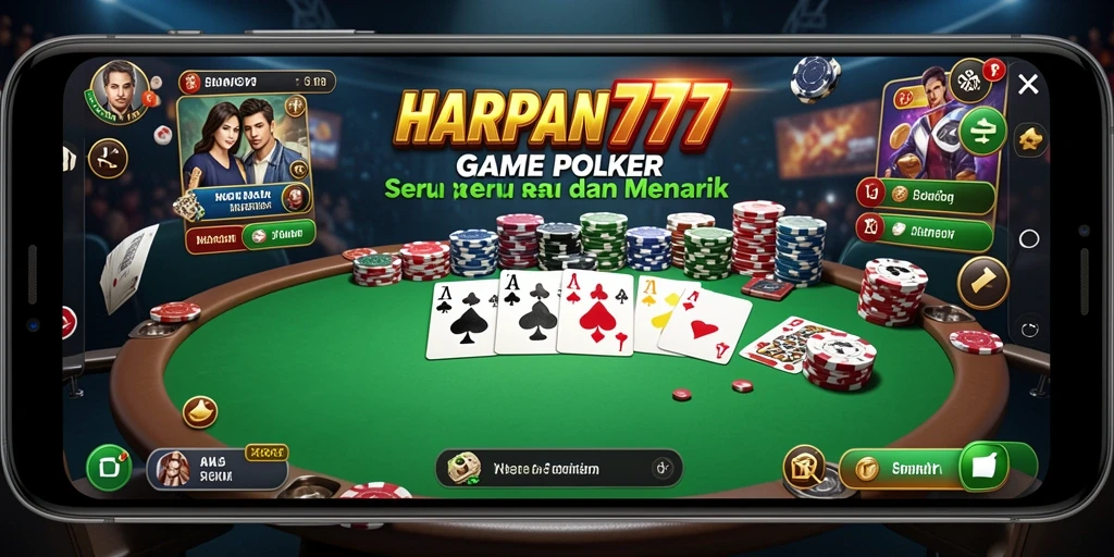 Tampilan menarik dalam gameplay poker yang mengasyikkan.