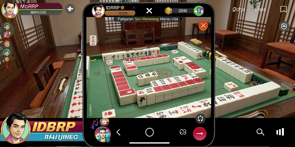 Tampilan gameplay <strong>IDRRP</strong> dengan kombinasi ubin Mahjong yang menawan.