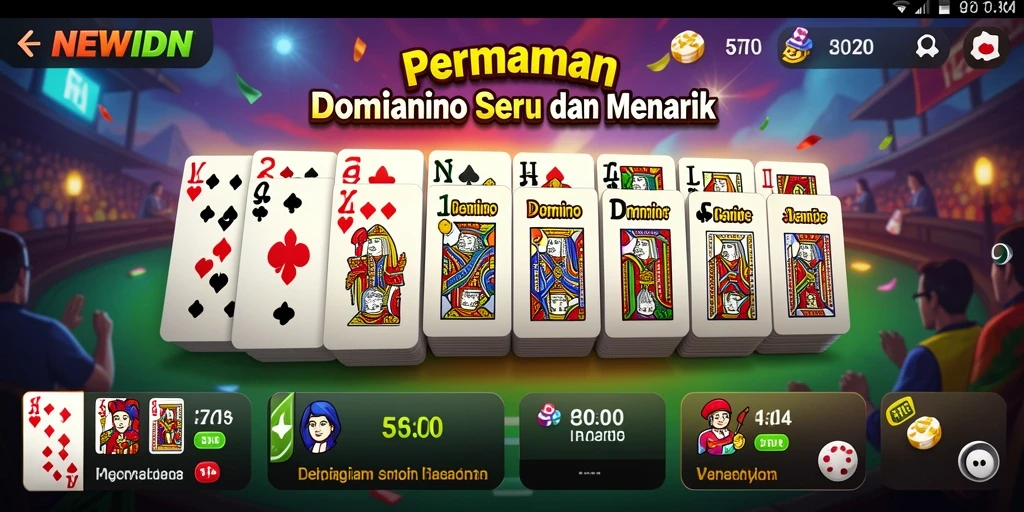 Screenshot gameplay menunjukkan keseruan bermain Domino di NEWIDN.