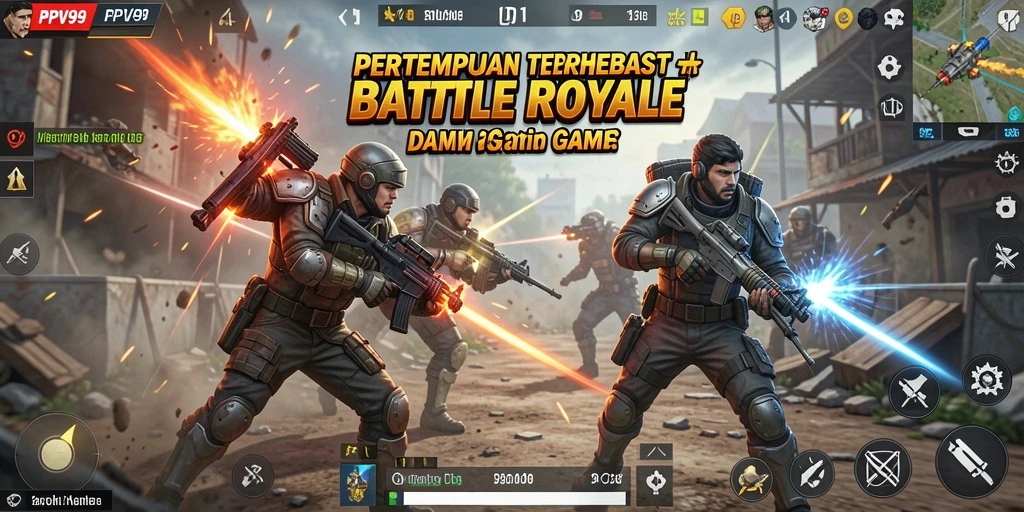 Tangkapan layar yang menunjukkan aksi pertempuran intens di PPV99.