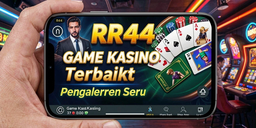 Screenshot utama dari RR44 menunjukkan gameplay Kasino yang mendebarkan.