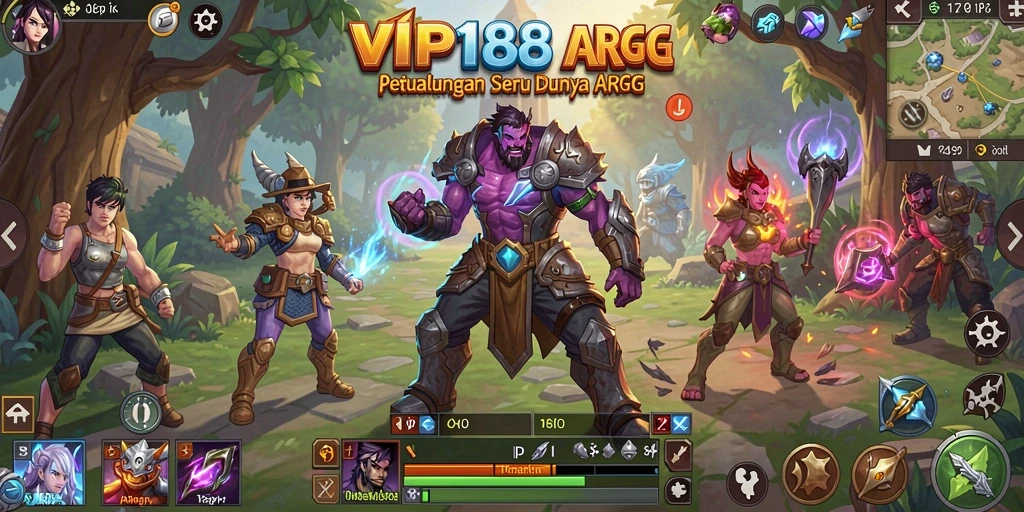 Screenshot gameplay <strong>VIP188</strong> menampilkan pertempuran seru di dunia fantasi.